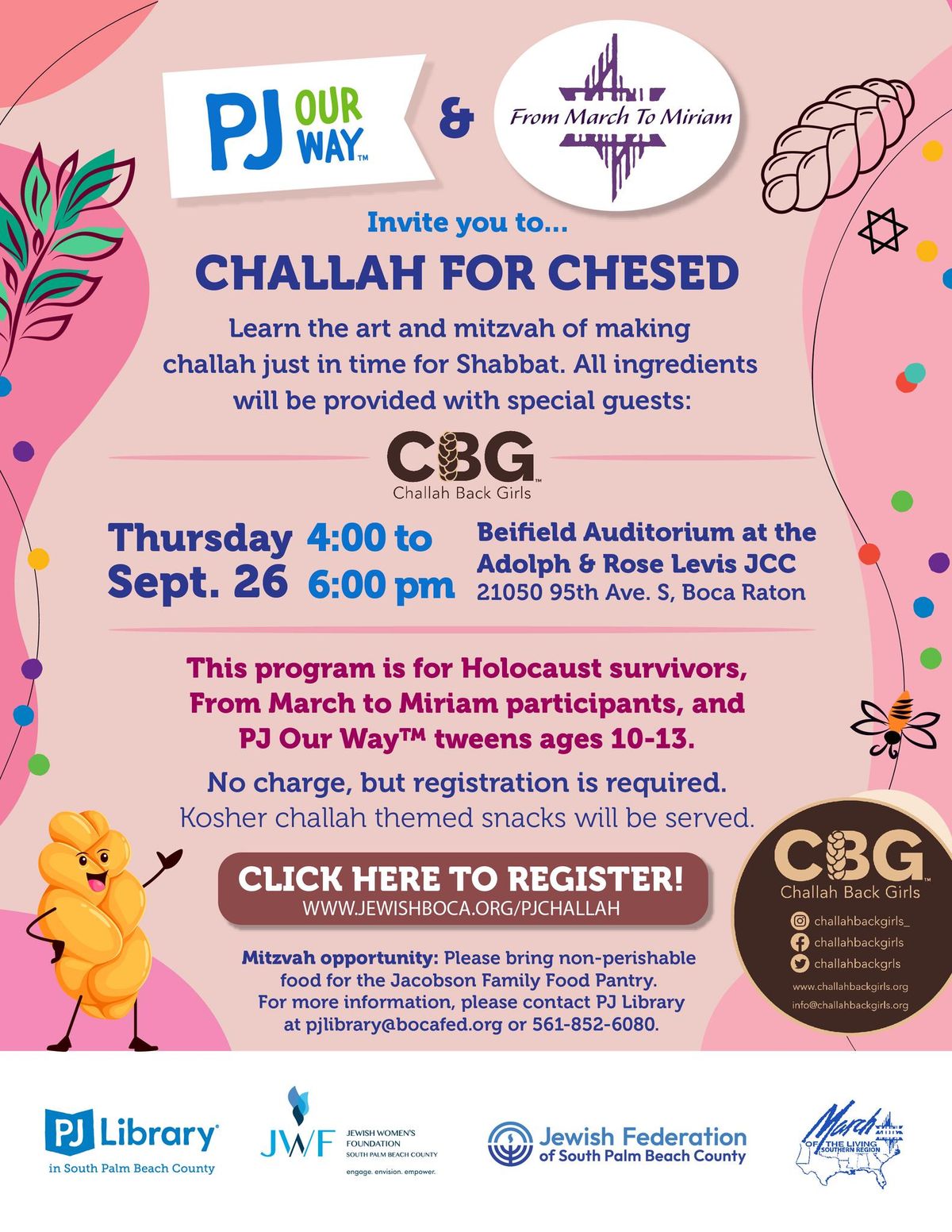 Challah for Chesed for PJ Our Way