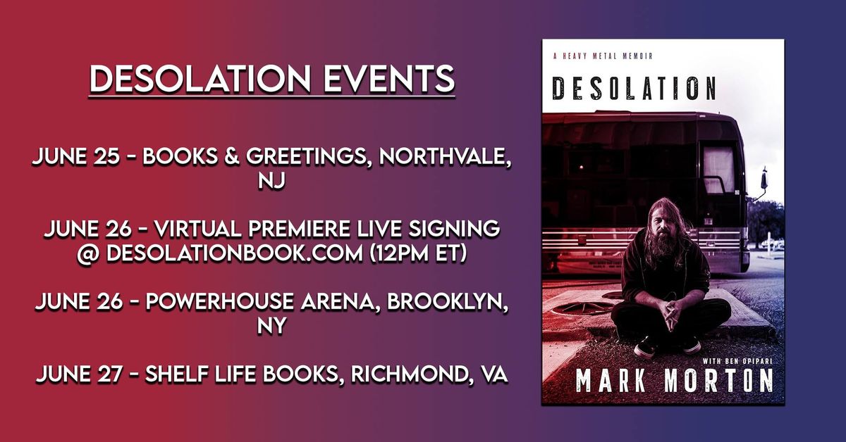 Mark Morton - Desolation Book Launch (Richmond, VA - Shelf Life Books)