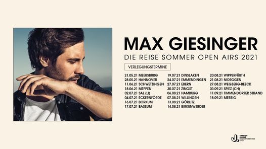 Max Giesinger \/\/ Die Reise Open Air \/\/ Hamburg (Neuer Termin)