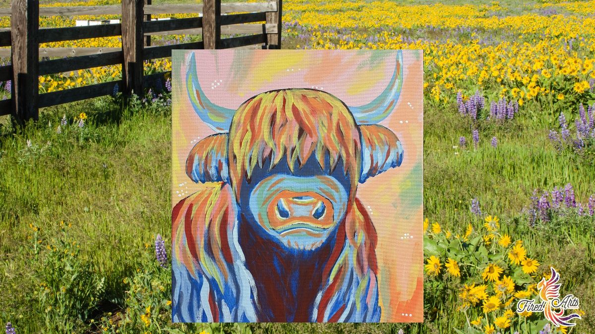 Weekly Canvas Painting Workshop: Highland Cow