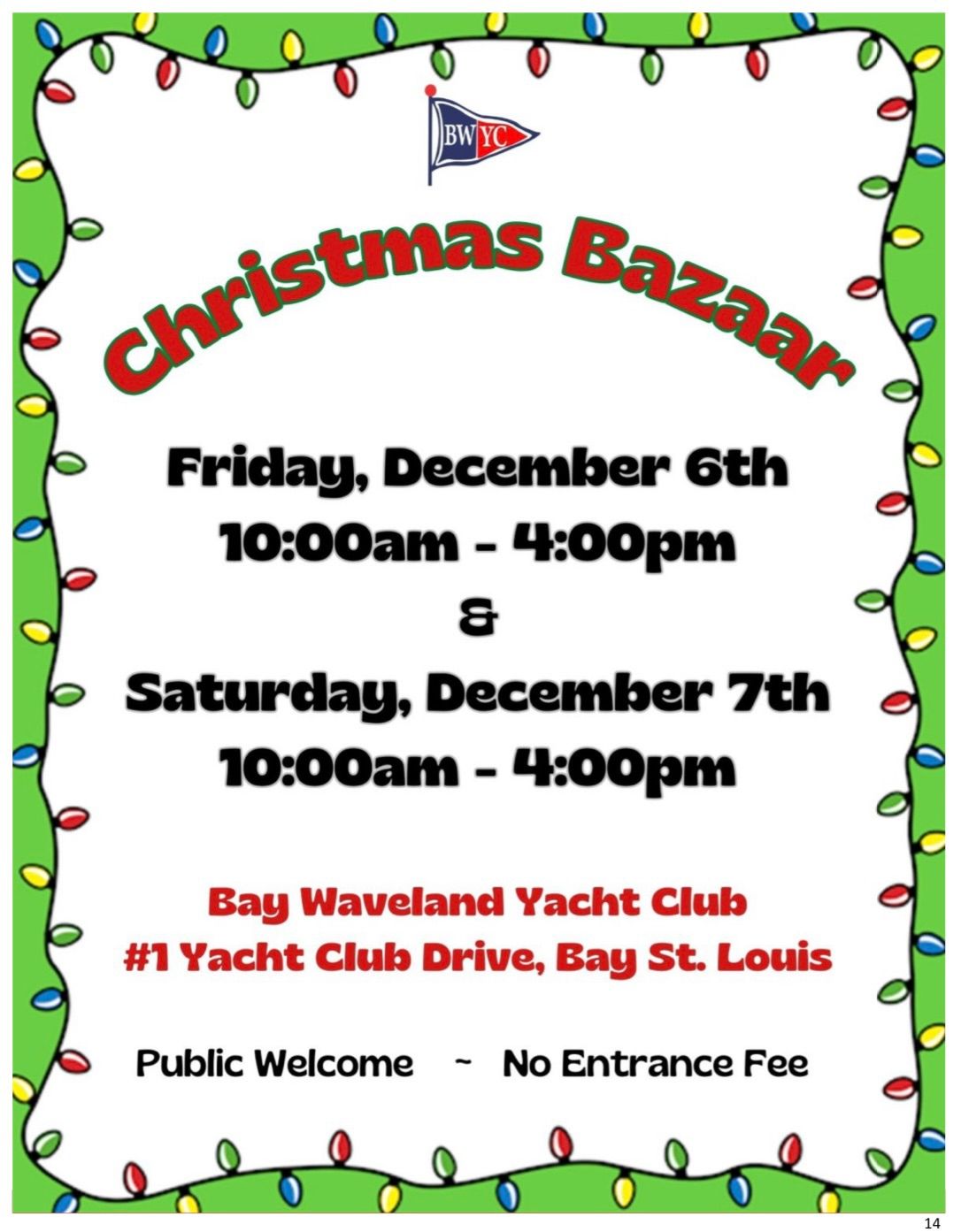 BWYC Christmas Bazaar 