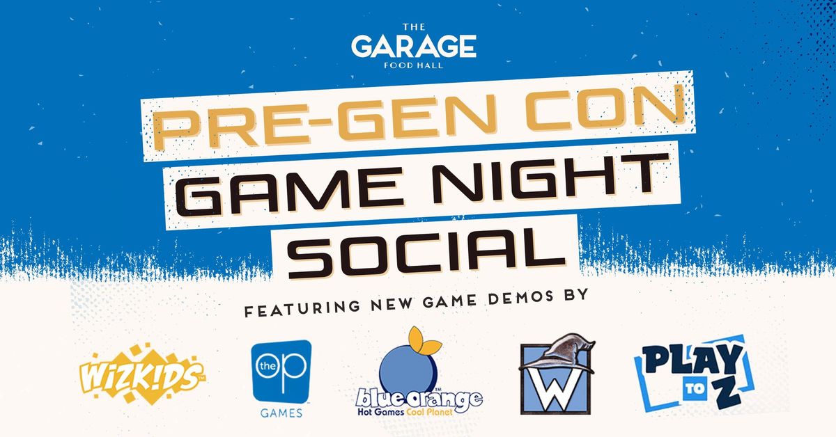 Pre-Gen Con Game Night Social