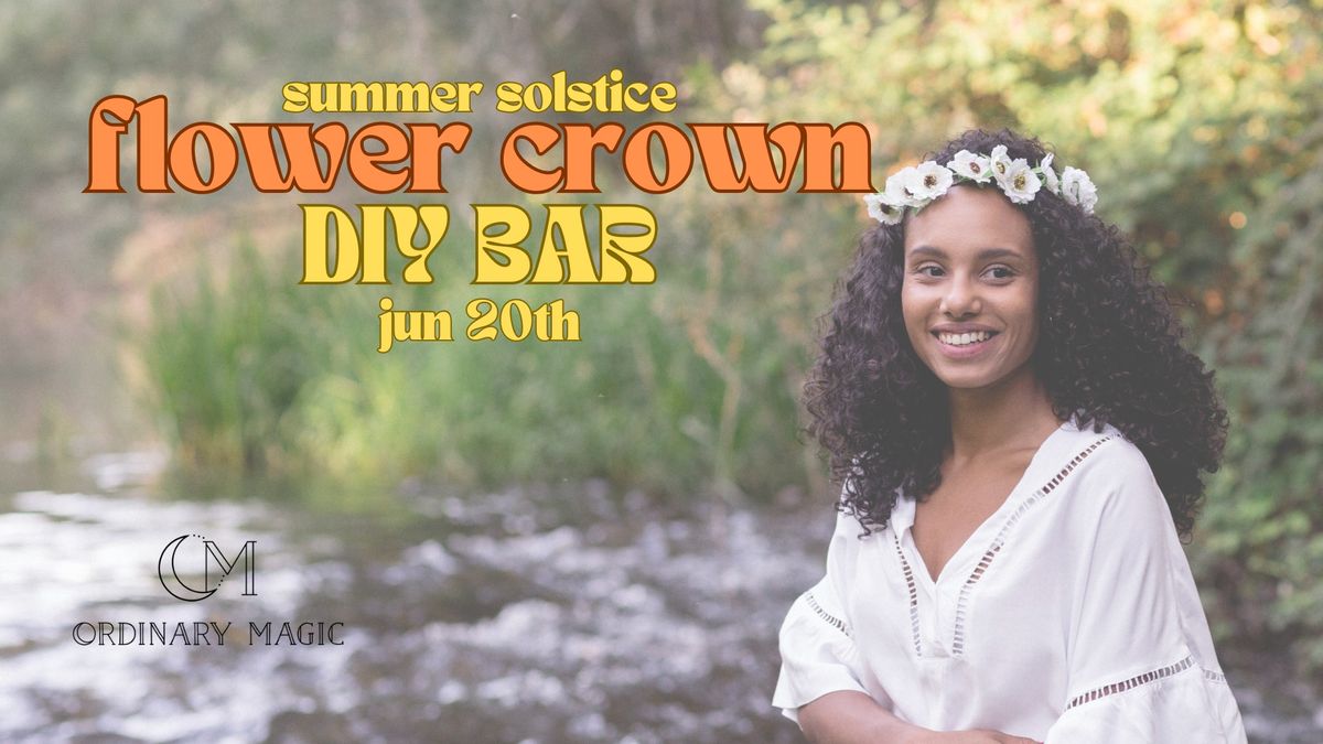 Winter Solstice Flower Crown DIY Bar