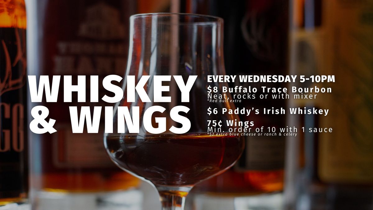 Whiskey Wednesday: 75\u00a2 Wings + Whiskey Specials at Whiskey Park