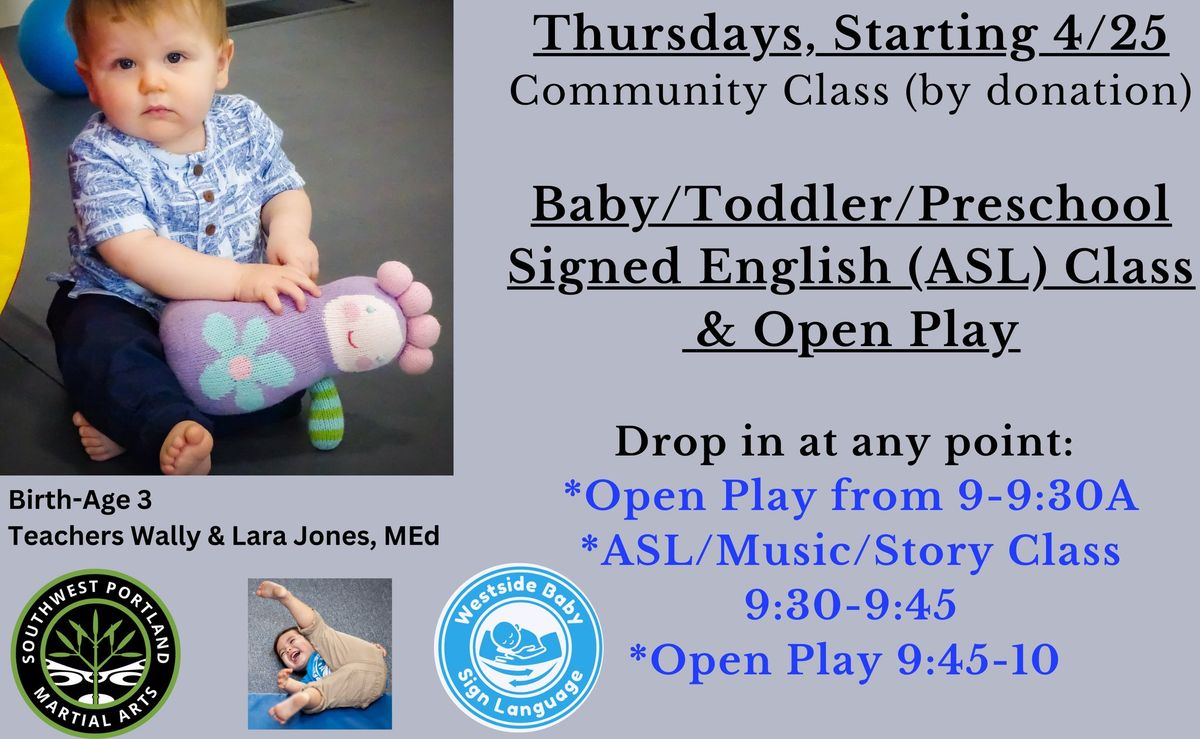 *Sing, Sign & Play* Drop-In Thursdays 