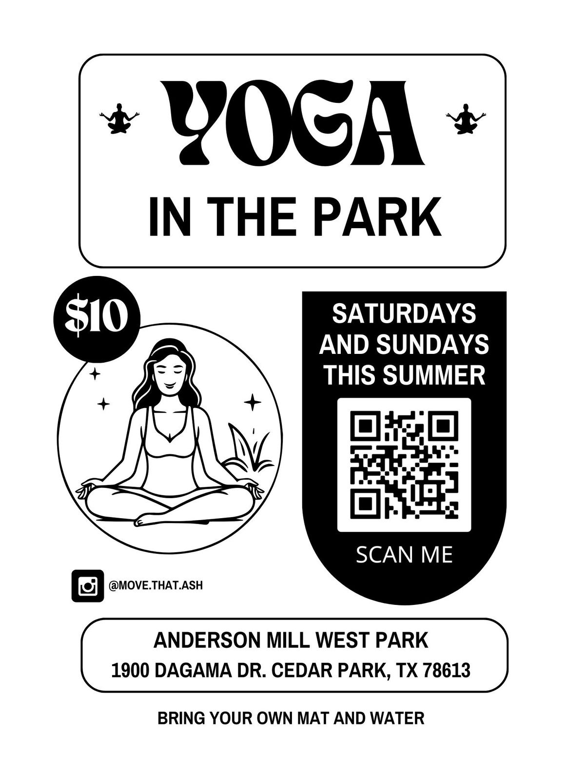 Gentle Evening Yoga @ Anderson Mill West Park