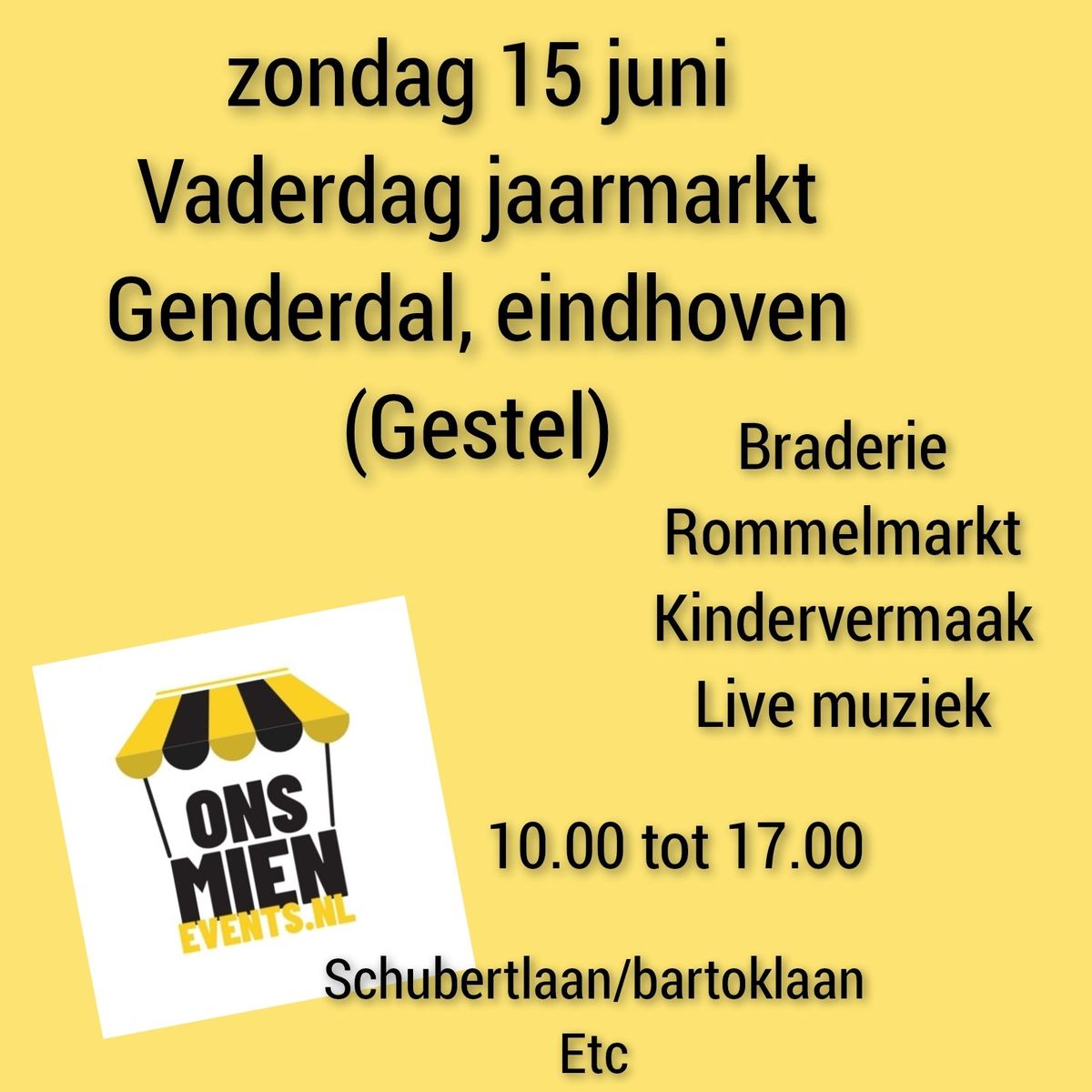 vaderdag jaarmarkt genderdal eindhoven