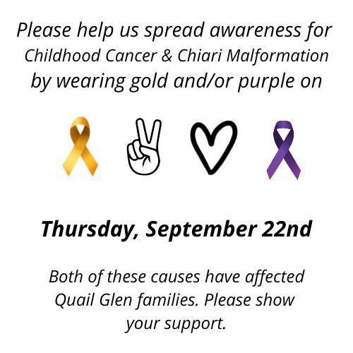 Awareness Day Wear Gold & Purple, Quail Glen Elementary, Roseville, 22