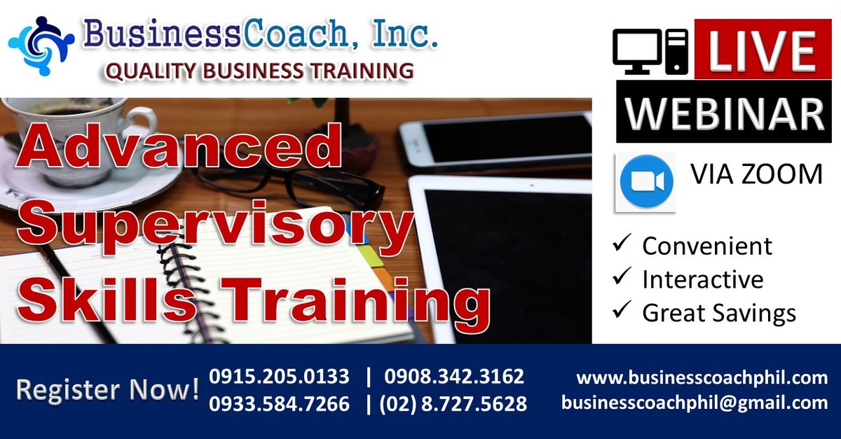 Webinar: Advanced Supervisory Skills Training