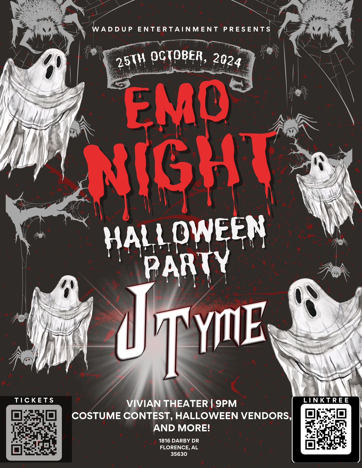 EMO NIGHT HALLOWEEN PARTY W\/JTYME LIVE AT VIVIAN THEATER