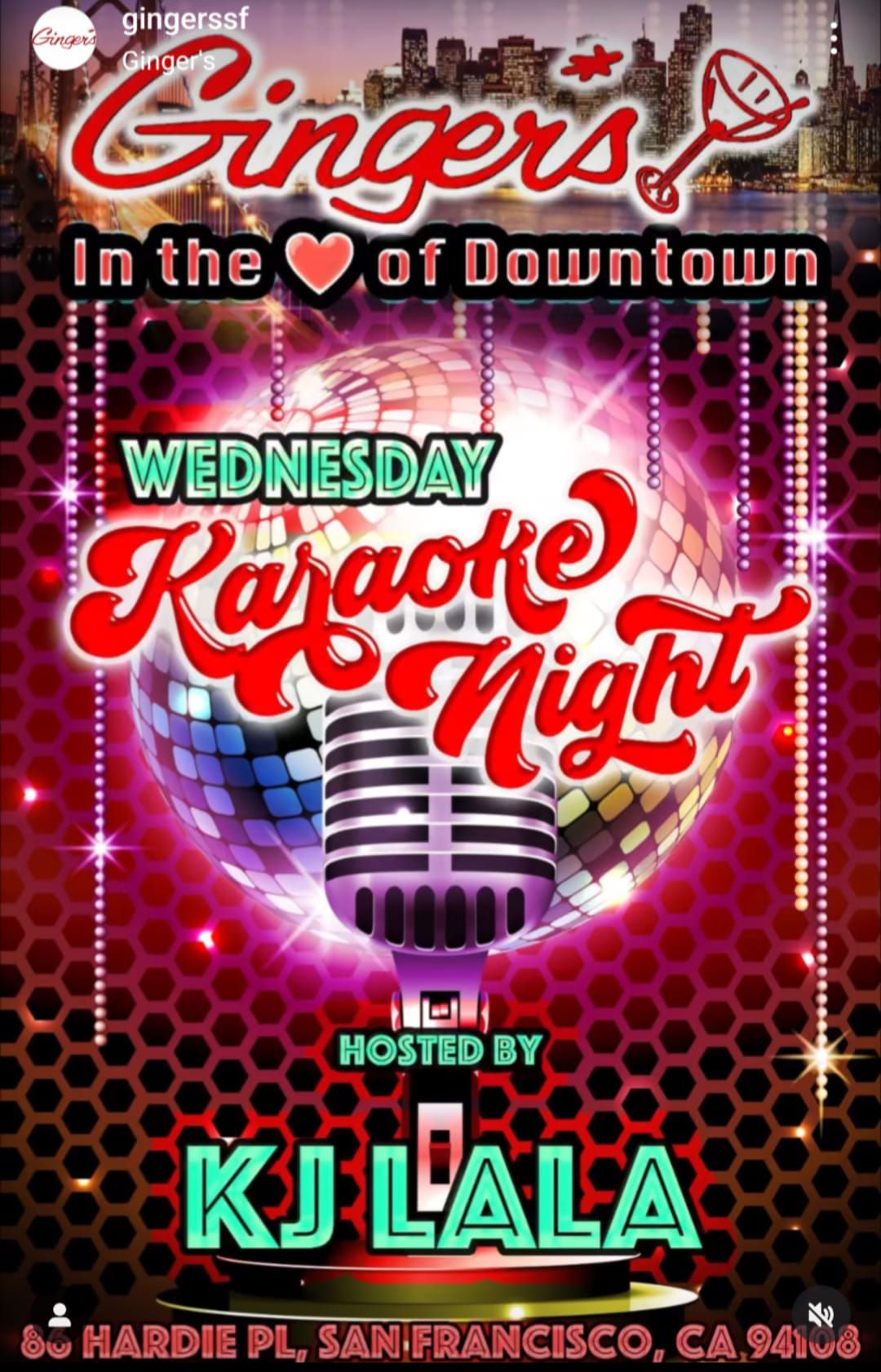 11\/27 Afterwork Karaoke at Ginger's 6pm-9pm