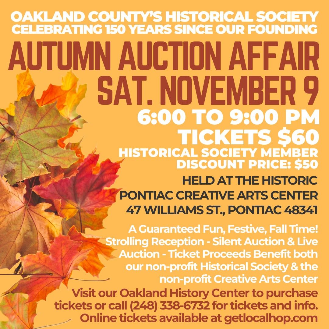 Oakland County's Historical Society Autumn Auction Affair