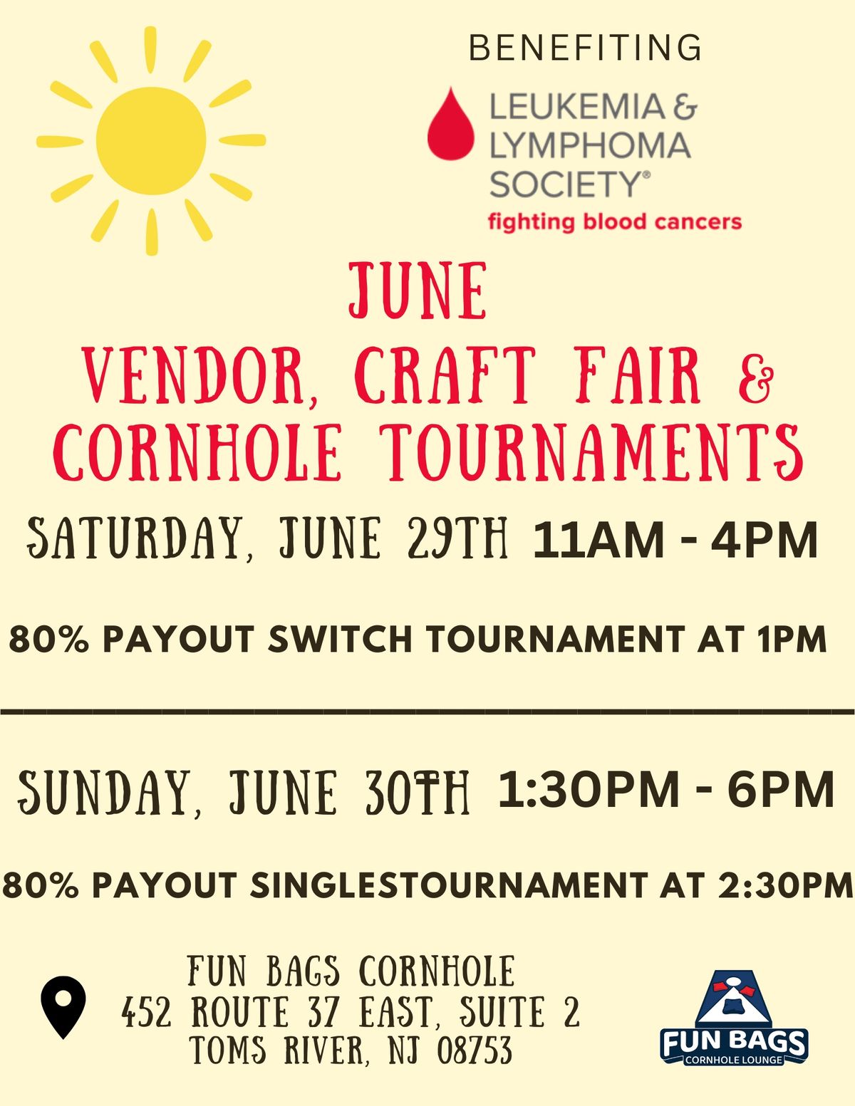 Vendor and Craft Fair Cornhole Tournament 