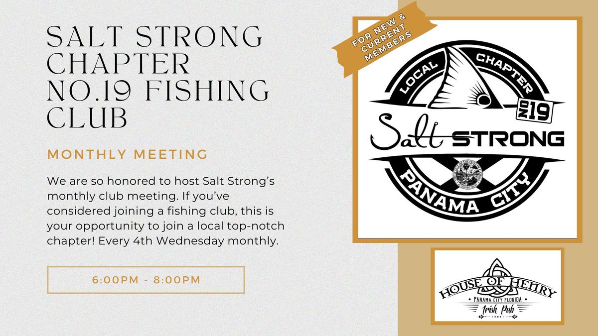 Salt Strong Chapter No. 19 Fishing Club Meeting