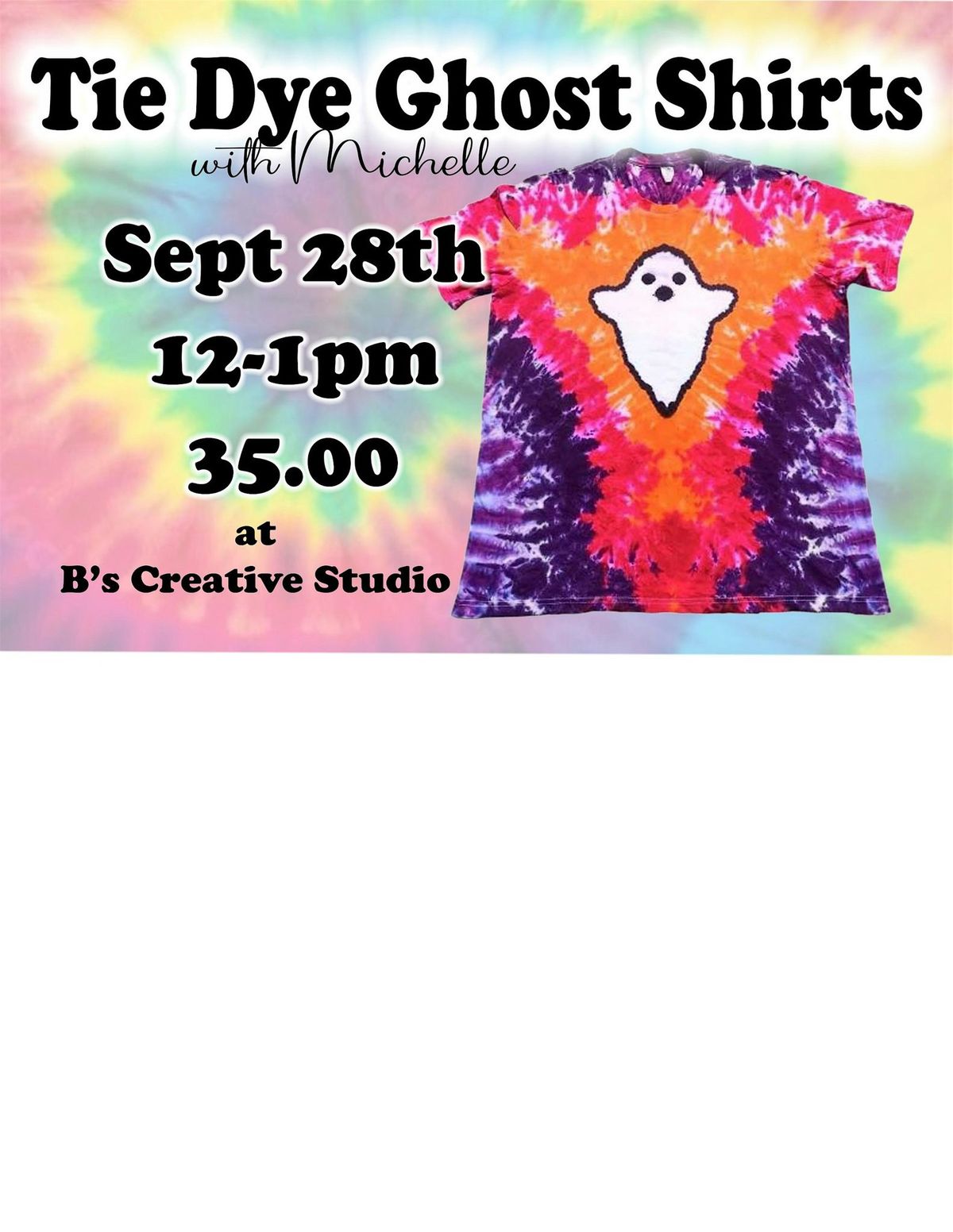 Tie-Dye Ghost Tshirt with Michelle