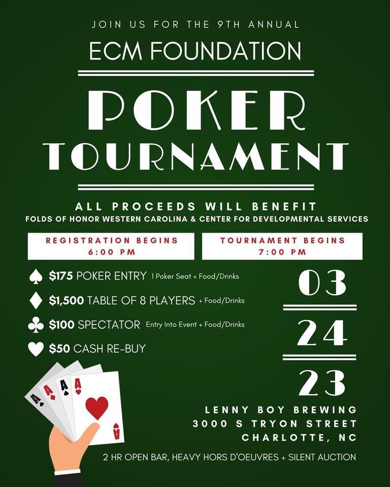 ECM Foundation Poker Tournament Benefiting Folds of Honor Western Carolina