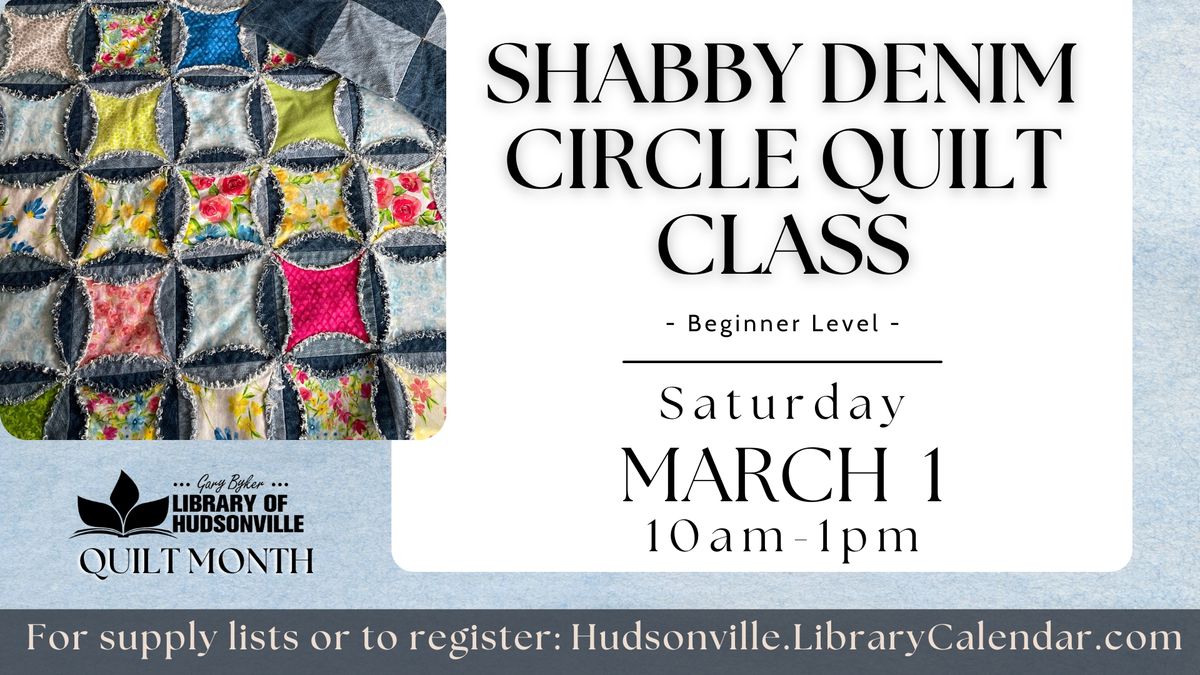 Beginner-Level Quilt Class at Gary Byker Library of Hudsonville