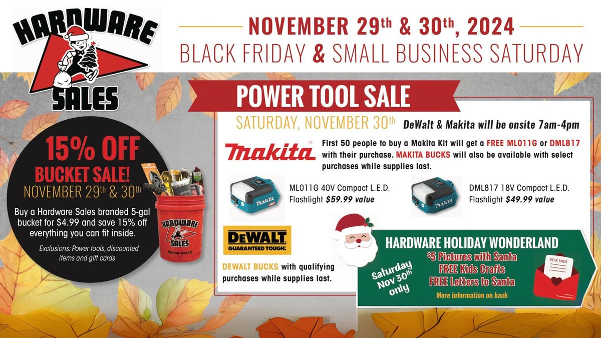 Black Friday & Small Business Saturday 