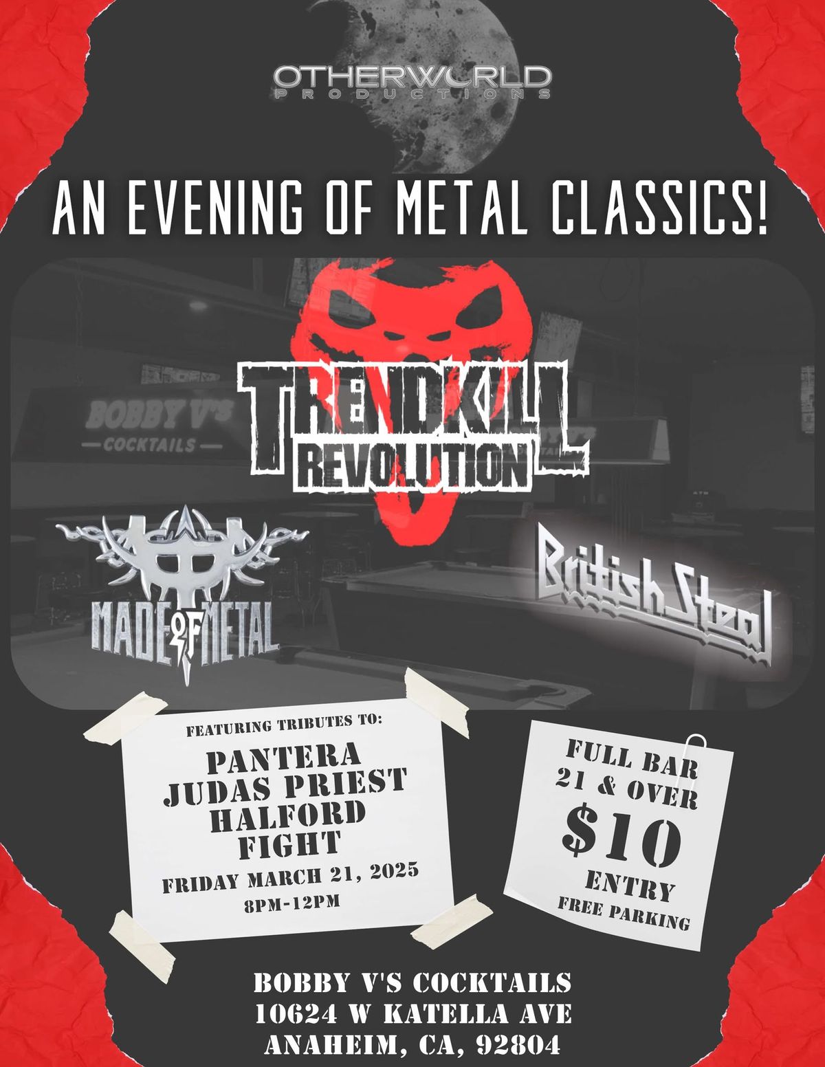 Trendkill Revolution (Pantera) British Steal (Priest) Made Of Metal (Halford, Fight, Priest)