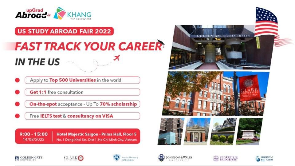 TRI\u1ec2N L\u00c3M DU H\u1eccC M\u1ef8 2022 - "US Study Abroad Fair 2022 - Fast Track Your Career In the US"