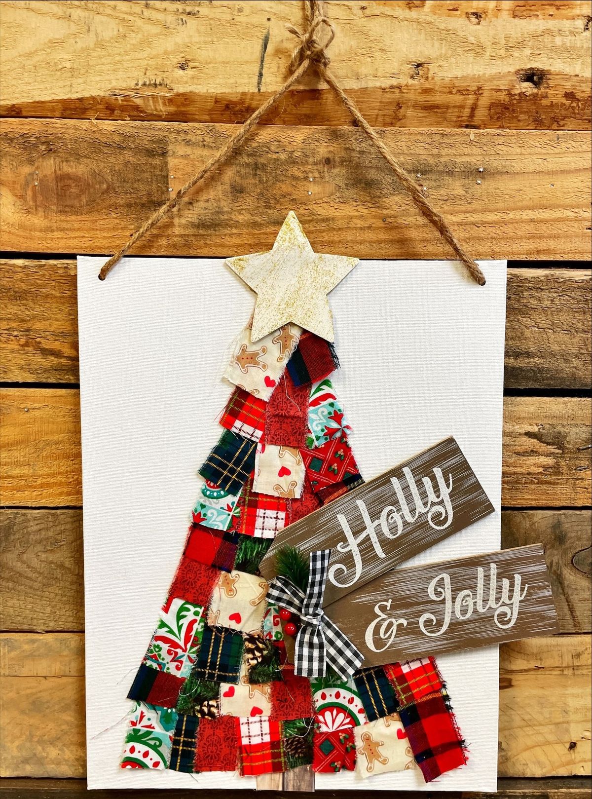 Fabric Christmas Tree Canvas