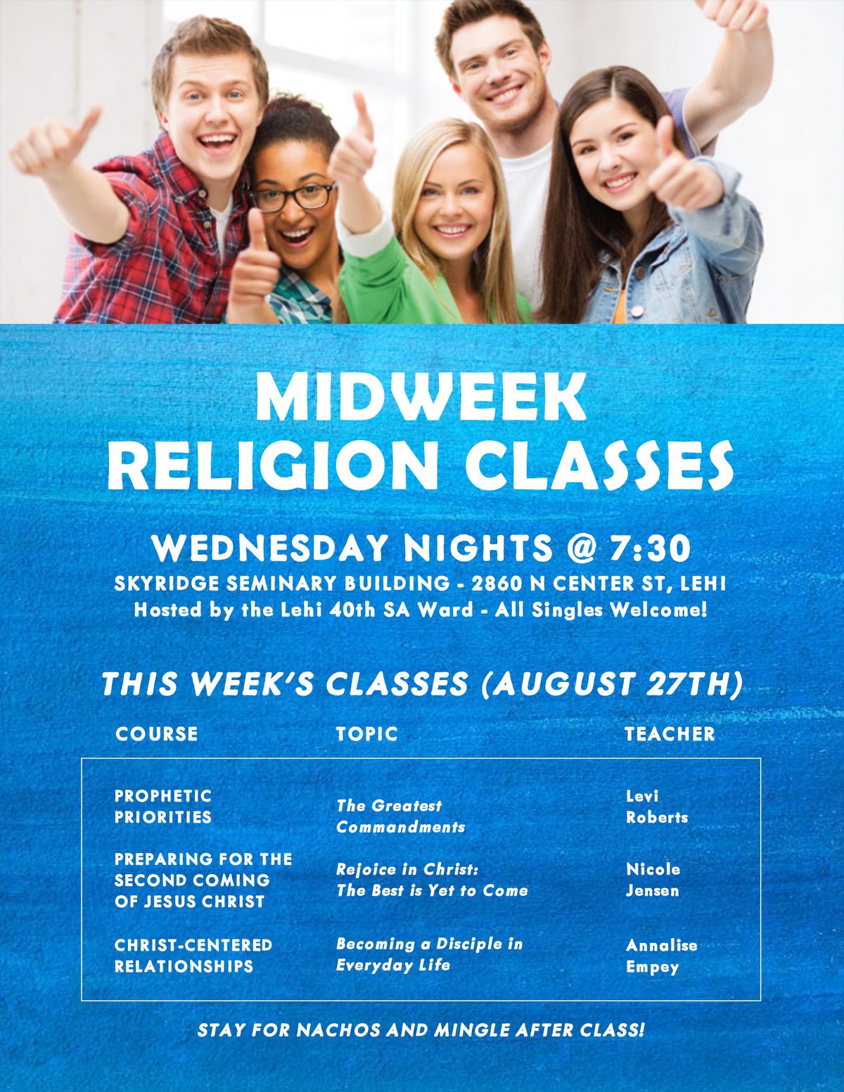 Mid-week Religion Classes
