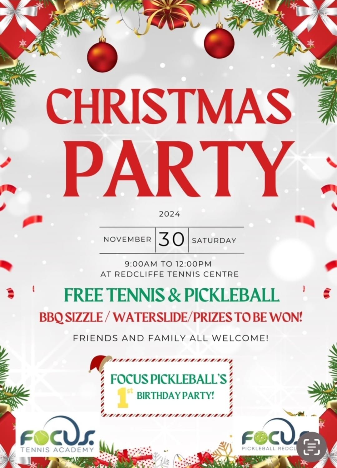 FOCUS TENNIS & PICKLEBALL CHRISTMAS PARTY