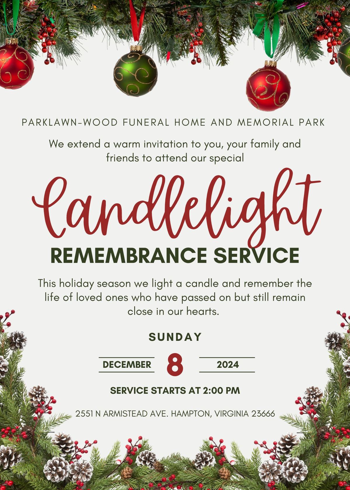 Candlelight Remembrance Service