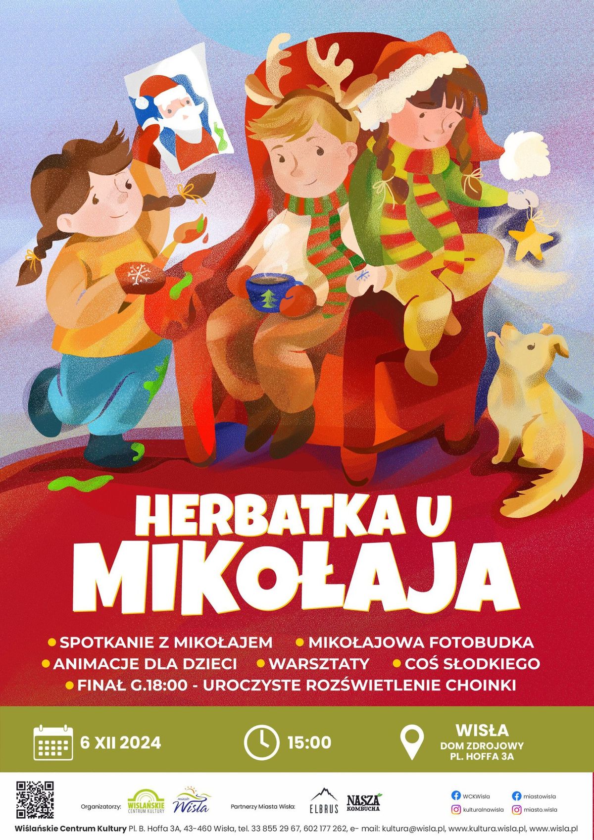 Herbatka u Miko\u0142aja, roz\u015bwietlenie choinki