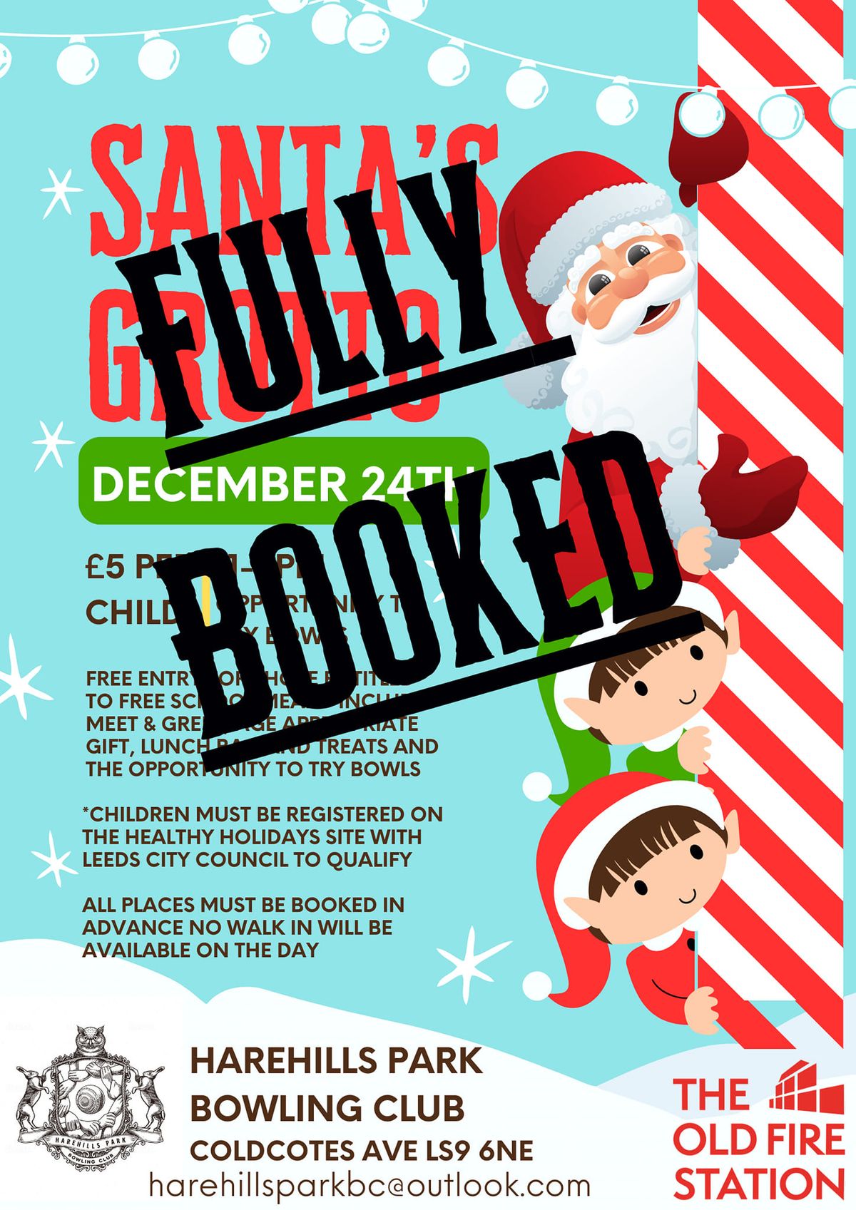 ***FULLY BOOKED*** SANTA'S GROTTO 2024 - HAREHILLS PARK