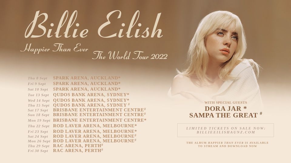 Billie Eilish at Spark Arena, Auckland (*All Ages)