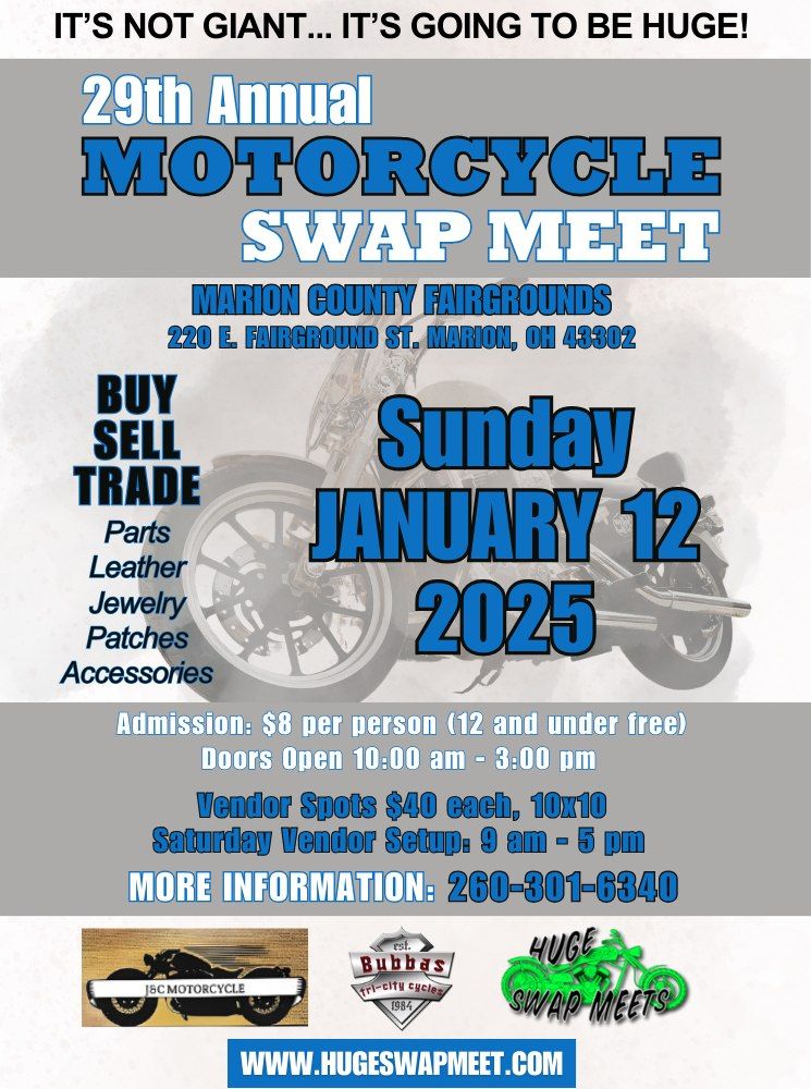 29th Annual Marion County Fairgrounds - Motorcycle Swap Meet