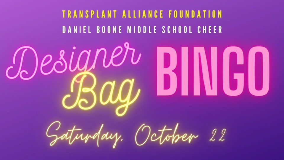 Designer Bag Bingo supporting Daniel Boone Middle School Cheer