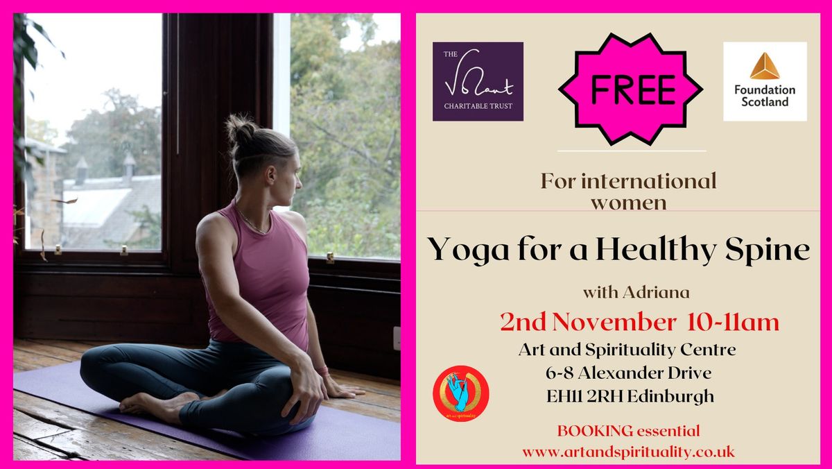 2nd November 10-11am FREE YOGA FOR A HEALTHY SPINE