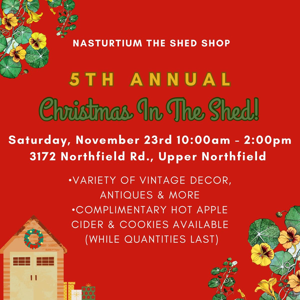 5th Annual Christmas In The Shed 