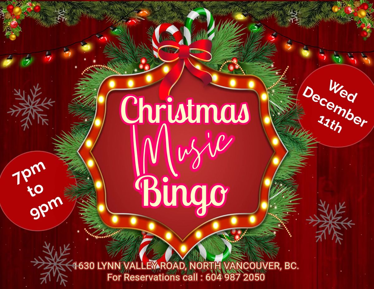 Lynn Valley Legion 114 Presents: CHRISTMAS MUSIC BINGO!!!