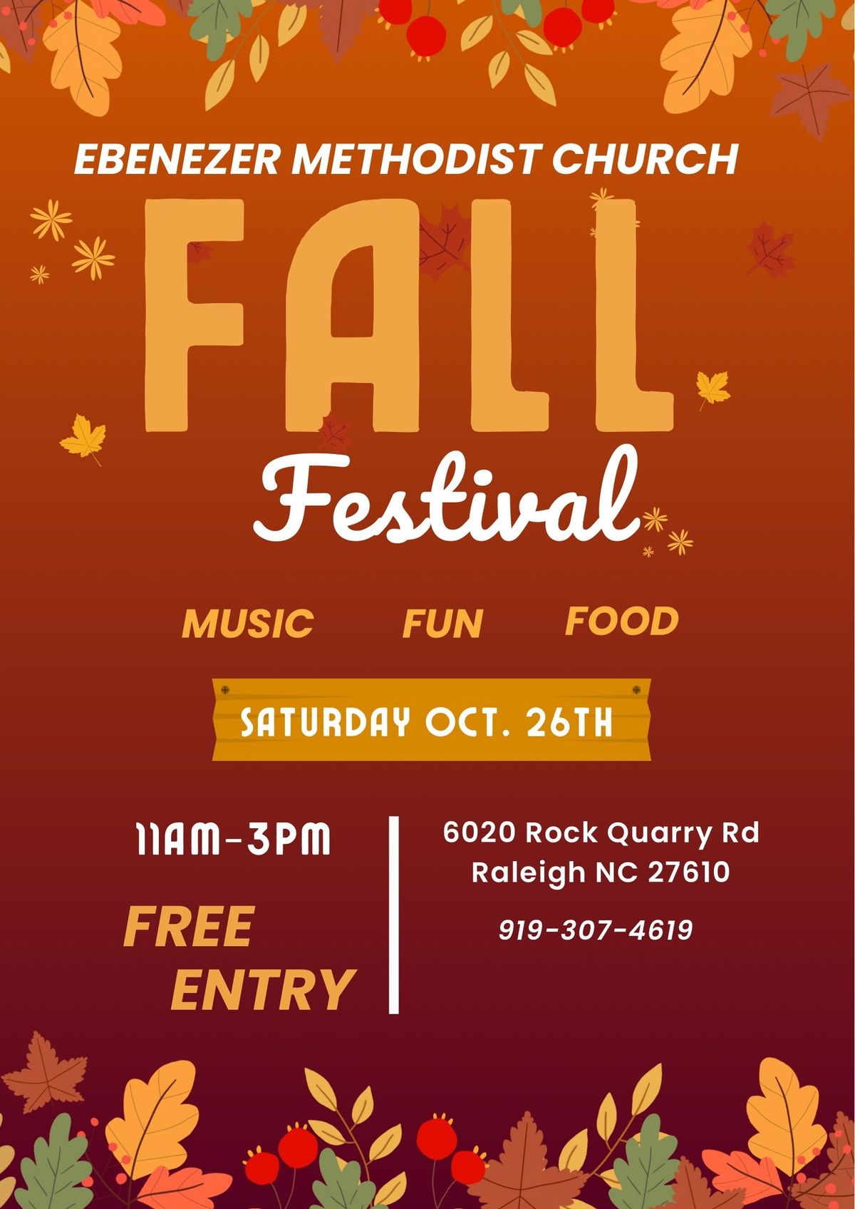 Ebenezer Methodist Fall Festival