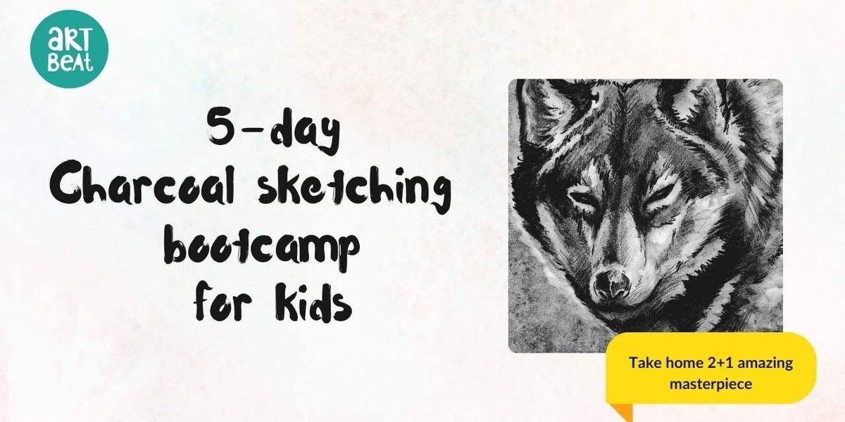 5-day Charcoal sketching bootcamp for kids