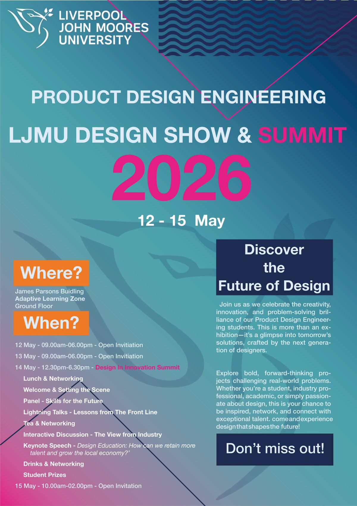 LJMU Design Show week - LJMU Design Summit 2026