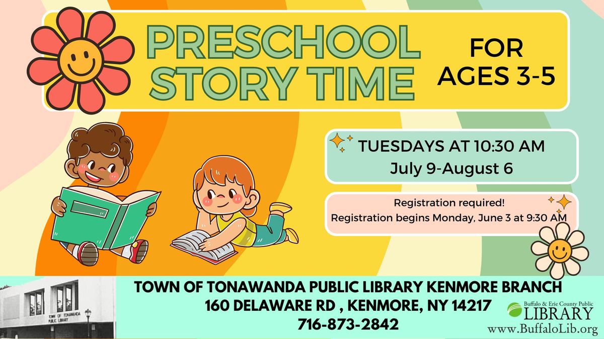 Preschool Story Time for ages 3-5: Registration Full