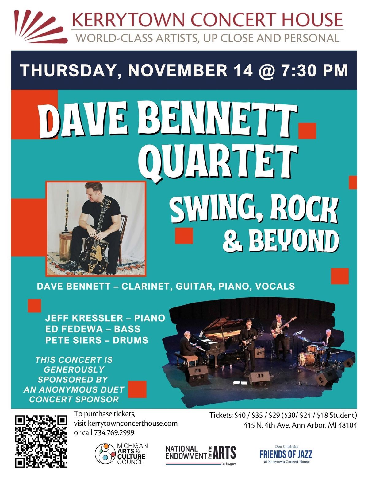 Dave Bennett Quartet at Kerrytown Concert House