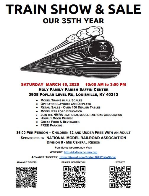 Division 8 Train show and Sale - Spring 2025!