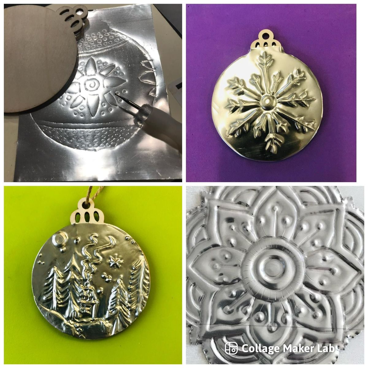 Pewter Christmas Decorations