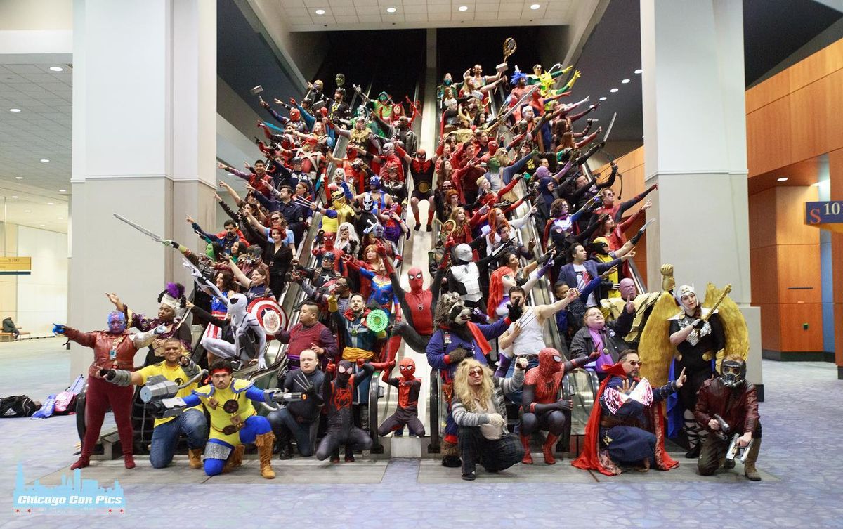 C2E2 2025 BIG Marvel Cosplay Group Photoshoot S101 Escalators 12pm