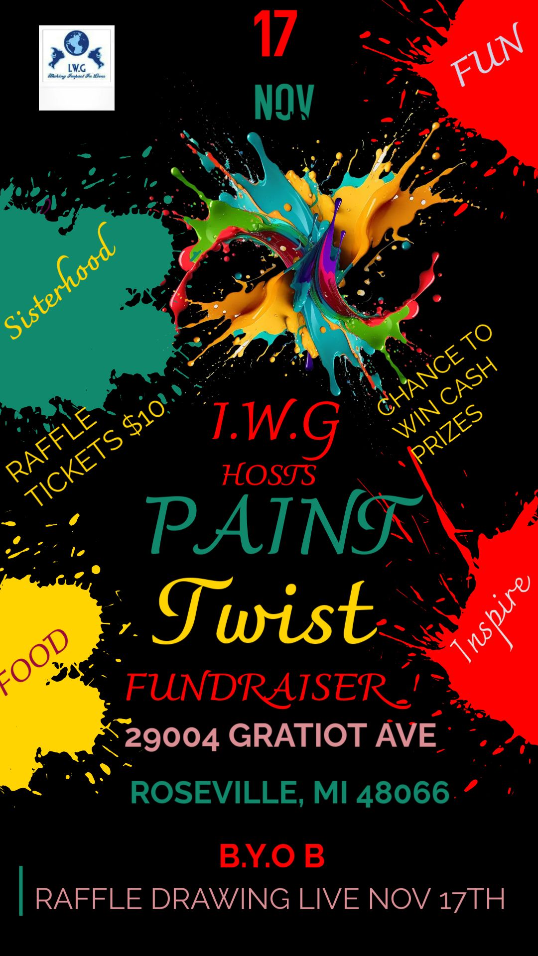 Paint with a twist Fundraiser 