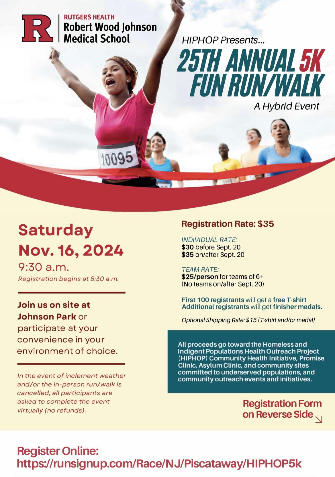 H.I.P.H.O.P. Presents the 25th Annual 5K  Fun Run\/Walk  (Hybrid Event)