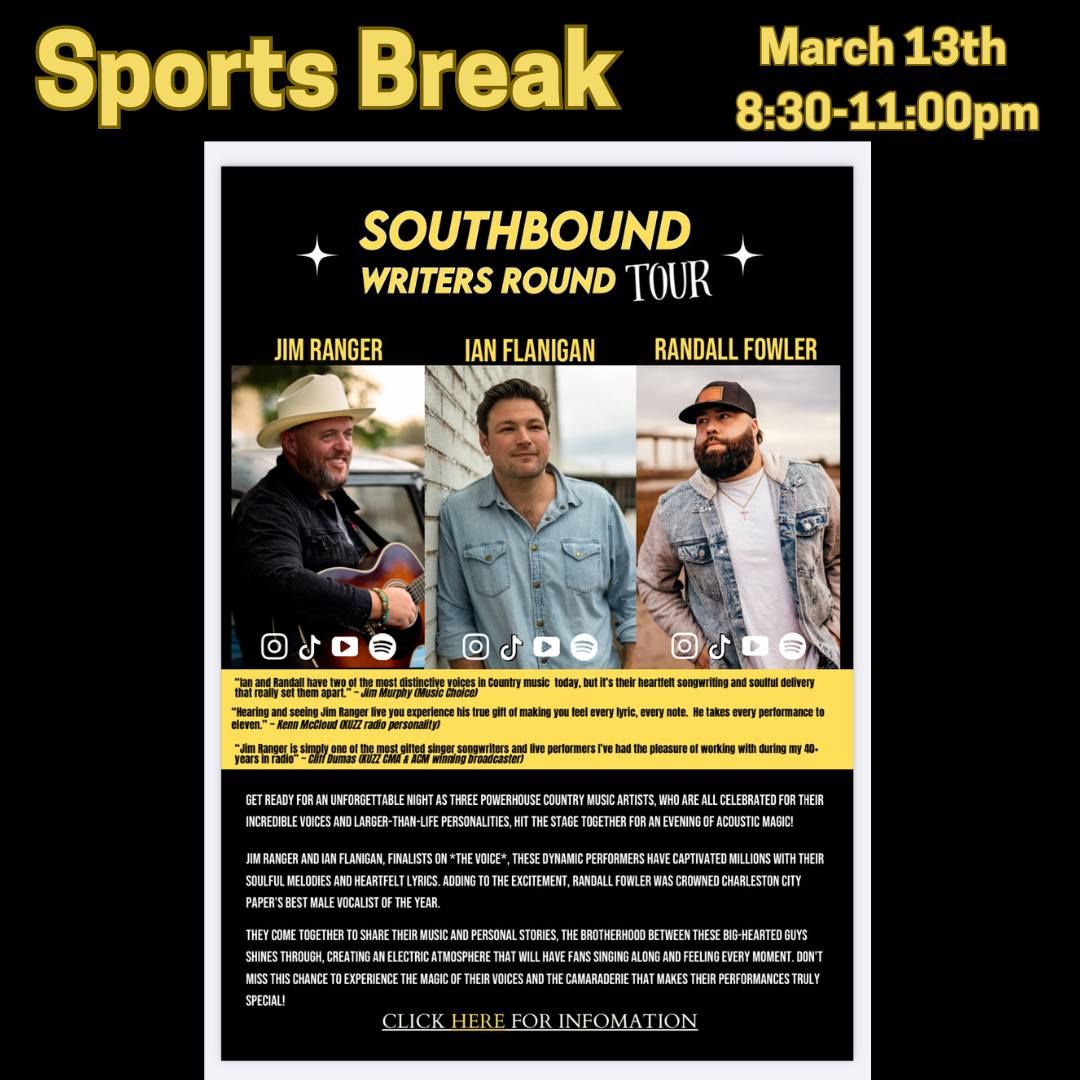 Southbound Writers Round Tour Live @ Sports Break