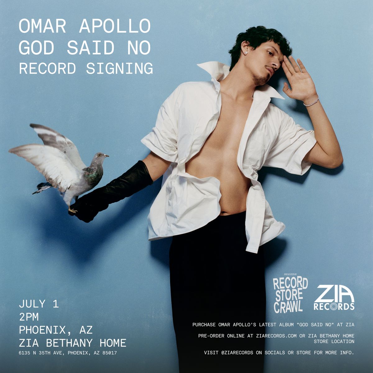 Omar Apollo In-Store Signing at Zia Records Bethany Home