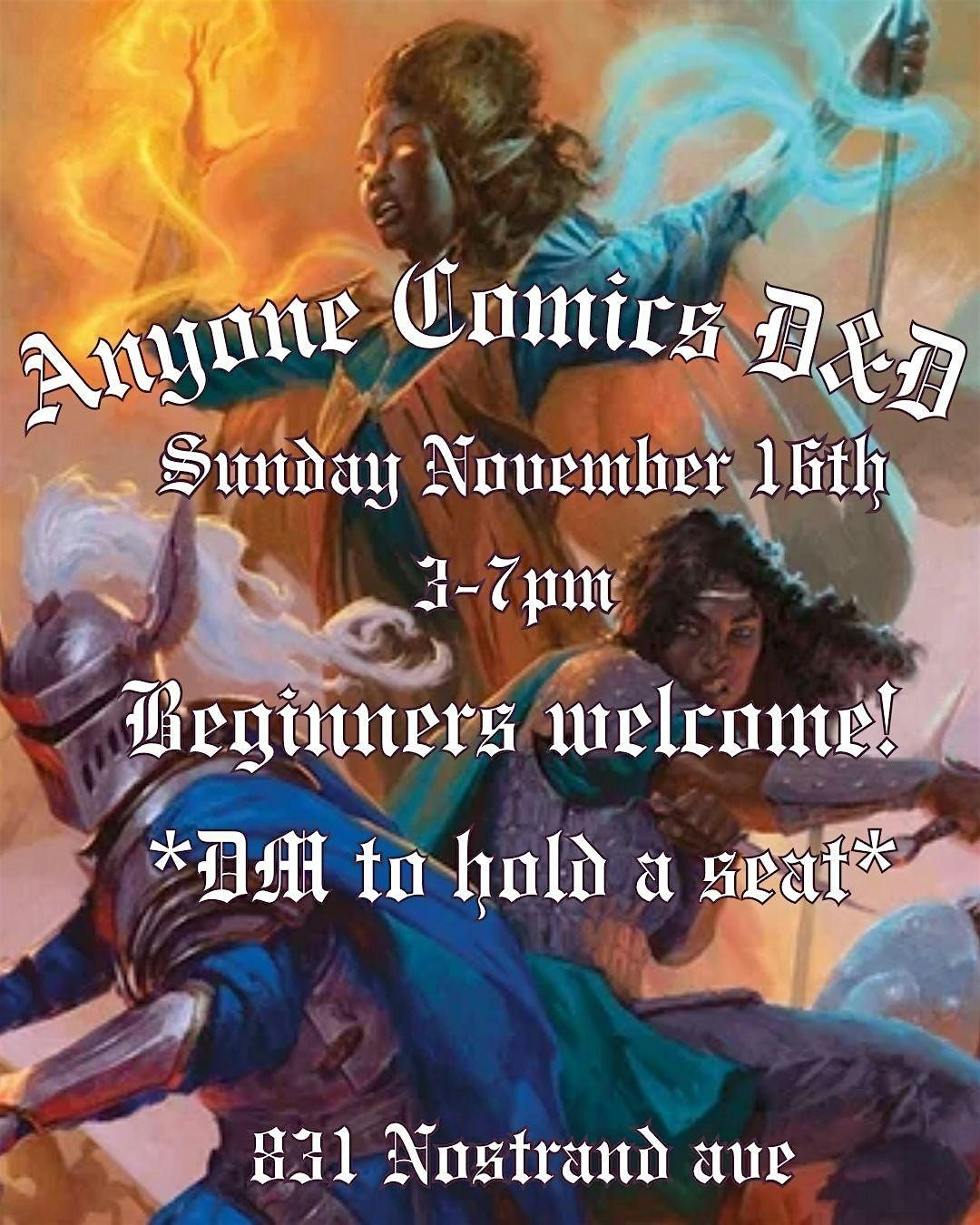 Dungeons and Dragons @ Anyone comics