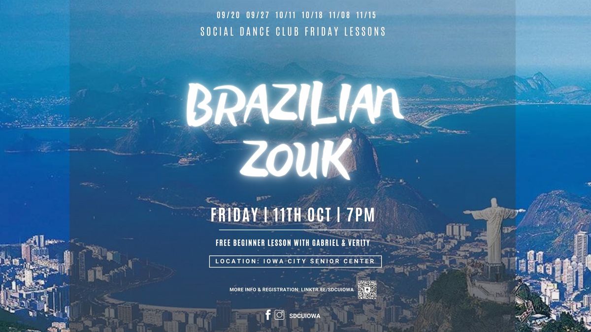 Social Dance Club Friday Lessons - Brazilian Zouk